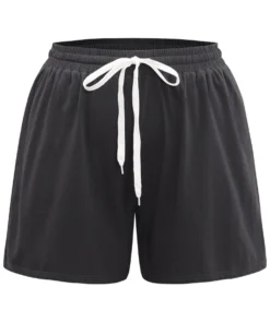 Cotton Plain Drawstring Pocket Sleep Shorts 17 Cotton Plain Drawstring Pocket Sleep Shorts -Clothing Shop 64100356 xq 005efcc7 3741 407e 886d 479115125408