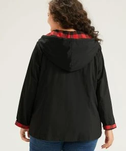 Halloween Zipper Drawstring Plaid Contrast Patchwork Jacket -Clothing Shop 641572573 yo 0df39838 7486 46f1 be04 efce0ad0ee25