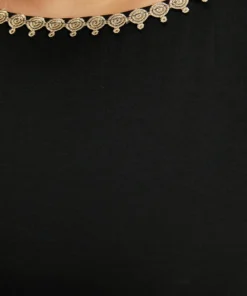 Crochet Lace Round Neck Ties Hanky Hem T-shirt -Clothing Shop 642405293 sf