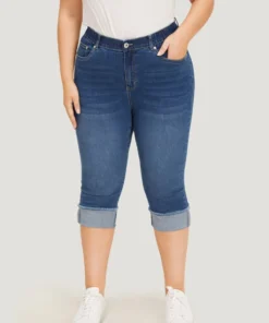 Very Stretchy High Rise Black Wash Rivet Detail Knee Denim Shorts -Clothing Shop 643713809 dz