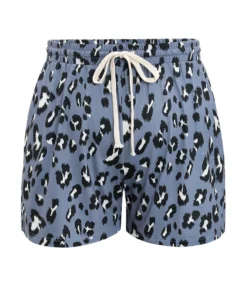 Leopard Print Pocket Drawstring Sleep Shorts -Clothing Shop 645839130 hp