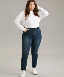 Dark Wash High Stretch Skinny Jeans -Clothing Shop 647213239 cw