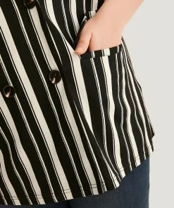 Halloween Striped Pocket Double Breasted Lapel Collar Sleeveless Blazer 22 Halloween Striped Pocket Double Breasted Lapel Collar Sleeveless Blazer -Clothing Shop 647435237 kw f259b802 95d1 4d2d b430 a3d8f9bde699