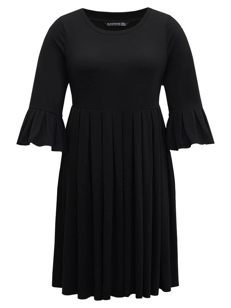 Supersoft Essentials Solid Ruffles Pleated Dress 11 Supersoft Essentials Solid Ruffles Pleated Dress - Image 9