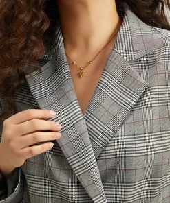 Plaid Lapel Collar Pocket Button Up Blazer 19 Plaid Lapel Collar Pocket Button Up Blazer -Clothing Shop 648122886 dv