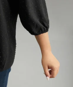 Plisse Polka Dot Elastic Cuffs Blouse 16 Plisse Polka Dot Elastic Cuffs Blouse -Clothing Shop 649074276 tq 8605212d fdb3 40c9 ab48 d03c62e92d4a