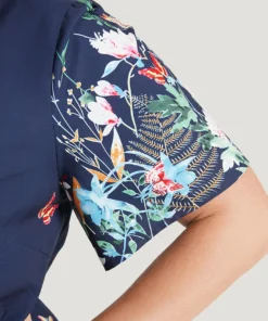 Butterfly & Floral Round Neck Print Pocket Knee Dress -Clothing Shop 649865614 cm b06ac5c6 0726 42b1 a68a d208fd670028