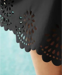 Laser Cut Ruched Drawstring A Line Swim Dress -Clothing Shop 650103329 xm 9a19d080 3aaa 4c8d 820b f56605423155