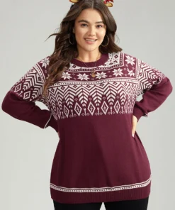 Supersoft Essentials Christmas Graphic Elastic Cuffs Cardigan -Clothing Shop 651001856 cf