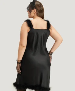 Halloween Plain Fuzzy Trim Sleep Cami Dress -Clothing Shop 651513382 ip 7c6aca18 37c7 4bb6 bd3c a827f4183133