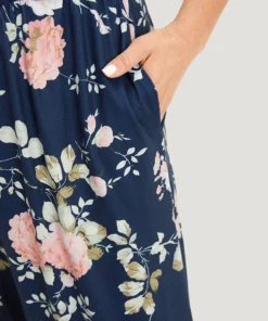 Floral Print Pocket Scoop Neck Cami Jumpsuit 22 Floral Print Pocket Scoop Neck Cami Jumpsuit -Clothing Shop 652346894 ev