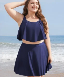 Solid Ruffles High Waist Swim Skirt -Clothing Shop 65596708 ob f91540f8 b1c5 41c9 8bcf d6ffbf6c2181