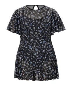 Ditsy Floral Ruffle Sleeve Cut Out Swim Dress -Clothing Shop 656448894 cc 30c4630a 9430 4a04 9986 15da31833cb4