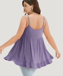 Plain Contrast Lace Ruffle Hem Cami Top 37 Plain Contrast Lace Ruffle Hem Cami Top -Clothing Shop 656967102 dj 4ae5930c fef8 4499 98da baac9b4ae570