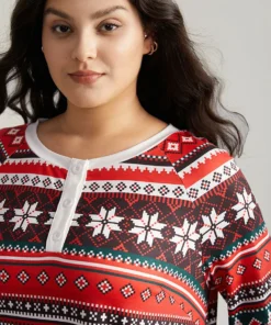 Geometric Sleep Raglan Sleeve Button Up Dress -Clothing Shop 661994506 ok