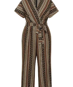 Bandana Print Surplice Neck Belted Ruffle Sleeve Jumpsuit 17 Bandana Print Surplice Neck Belted Ruffle Sleeve Jumpsuit -Clothing Shop 662780015 hn