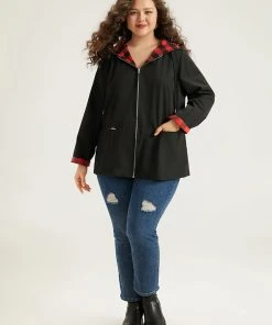 Halloween Zipper Drawstring Plaid Contrast Patchwork Jacket -Clothing Shop 662810869 as 7ceb8349 8349 4aaf a9ba a2bdbbcfe4cd