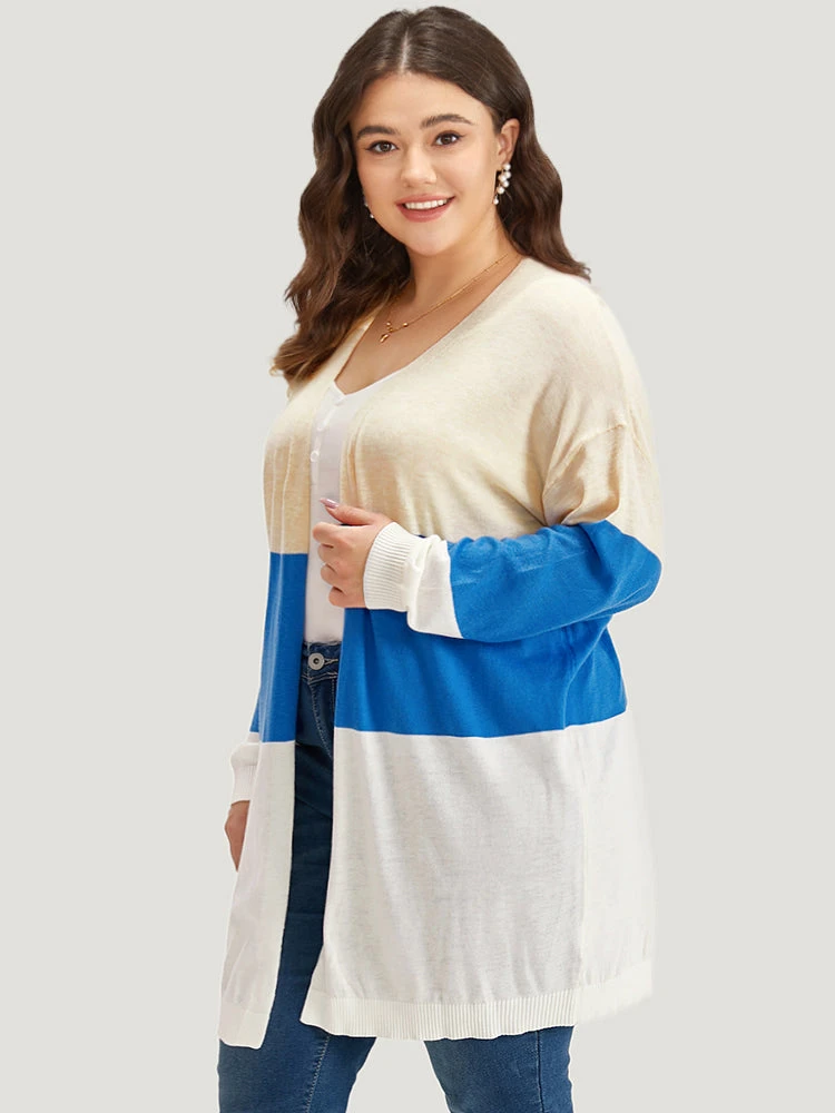 Supersoft Essentials Contrast Open Front Lightweight Cardigan 7 Supersoft Essentials Contrast Open Front Lightweight Cardigan - Image 5