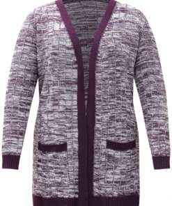 Heather Split Side Patched Pocket Cardigan -Clothing Shop 664365138 oq