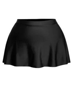 Plain High Waist Split Hem Swim Skirt -Clothing Shop 664802624 al