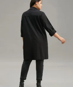 Halloween Plain Lapel Collar Button Up Tab Sleeve Coat 14 Halloween Plain Lapel Collar Button Up Tab Sleeve Coat -Clothing Shop 664987370 su