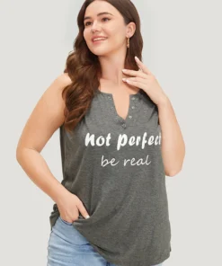 Letter Print Button Notched Tank Top 15 Letter Print Button Notched Tank Top -Clothing Shop 666962403 bp 8462842e 6ec8 4744 ba14 38b3b3e6e0f6