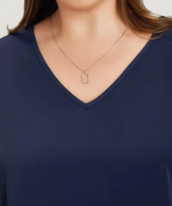 Anti-Wrinkle Two Tone Hanky Hem Blouse 28 Anti-Wrinkle Two Tone Hanky Hem Blouse -Clothing Shop 66738994 mf