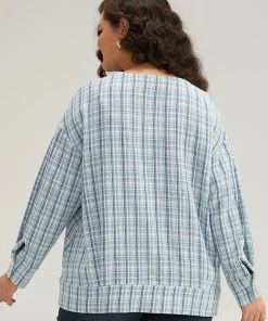 Gingham Buckle Detail Button Through Jacket 12 Gingham Buckle Detail Button Through Jacket -Clothing Shop 667790556 tw