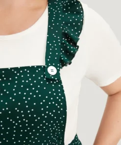 Polka Dot Flutter Trim Overall Cami Jumpsuit 13 Polka Dot Flutter Trim Overall Cami Jumpsuit -Clothing Shop 668471393 ph