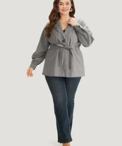 Anti-Wrinkle Plain Pocket Drawstring Button Up Suit Collar Coat -Clothing Shop 668805027 ea d26649cf f872 46ac b451 e0b691c132fb