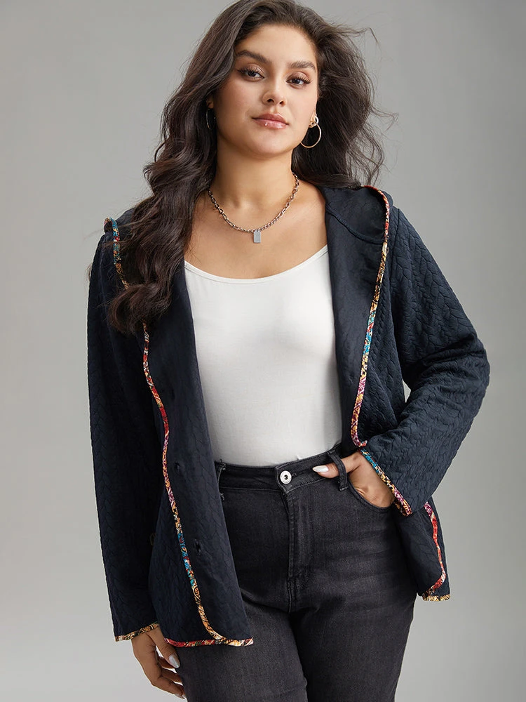 Texture Pocket Patchwork Button Detail Jacket 8 Texture Pocket Patchwork Button Detail Jacket - Image 6