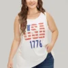 Letter Print Graphic Tank Top -Clothing Shop 675487218 wt