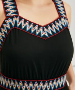 Contrast Trim Pocket Patchwork Cami Jumpsuit -Clothing Shop 676210337 eo