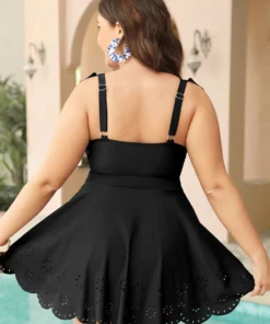 Laser Cut Ruffle Trim Crisscross Neck Scalloped Swim Dress 35 Laser Cut Ruffle Trim Crisscross Neck Scalloped Swim Dress -Clothing Shop 676263008 zf d28c1042 2d84 4291 a56d 1f89411cb3a4