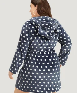 Halloween Polka Dot Pocket Belted Hooded Sleep Dress 12 Halloween Polka Dot Pocket Belted Hooded Sleep Dress -Clothing Shop 676452098 nr
