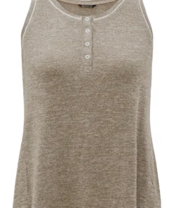 Contrast Button Through Seam Detail Sleep Tank Top 15 Contrast Button Through Seam Detail Sleep Tank Top -Clothing Shop 676782625 zg