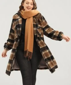 Plaid Flap Pocket Button Up Teddy Coat 11 Plaid Flap Pocket Button Up Teddy Coat -Clothing Shop 678305696 zr 4891a5cf 3da5 4d22 8684 fefc6bc20595