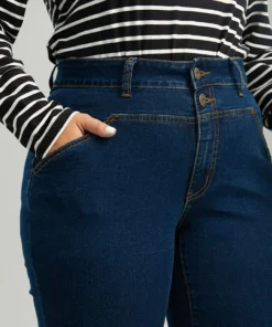 Double Button Straight Leg Ark Wash Jeans 12 Double Button Straight Leg Ark Wash Jeans -Clothing Shop 678357546 dx