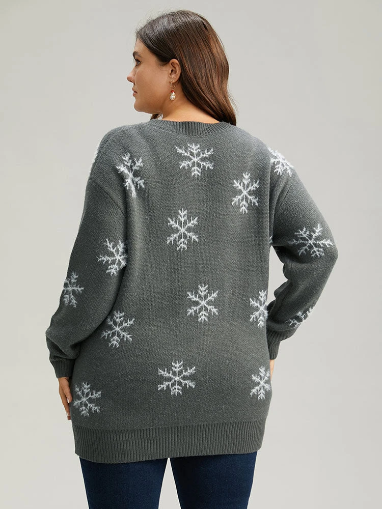 Sequin Christmas Graphic Drop Shoulder Pullover 4 Sequin Christmas Graphic Drop Shoulder Pullover - Image 2