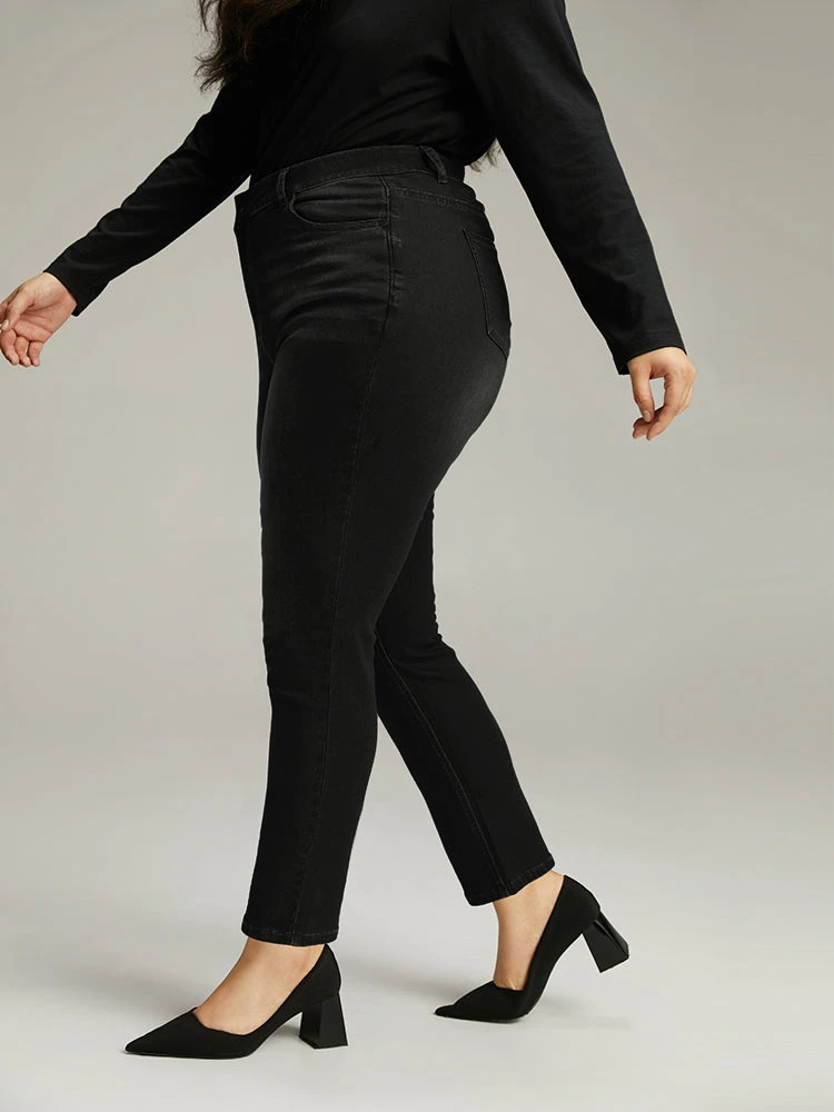 Plain Skinny Straight Leg Jeans 14 Plain Skinny Straight Leg Jeans - Image 12