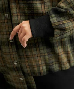 Plaid Flap Pocket Zipper Fly Jacket -Clothing Shop 679406534 ud