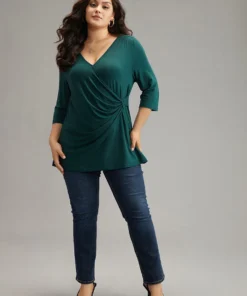 Supersoft Essentials Crossover Pleated T-shirt -Clothing Shop 680339515 am acbd28f5 bbc2 4004 b147 4aaed00acce9