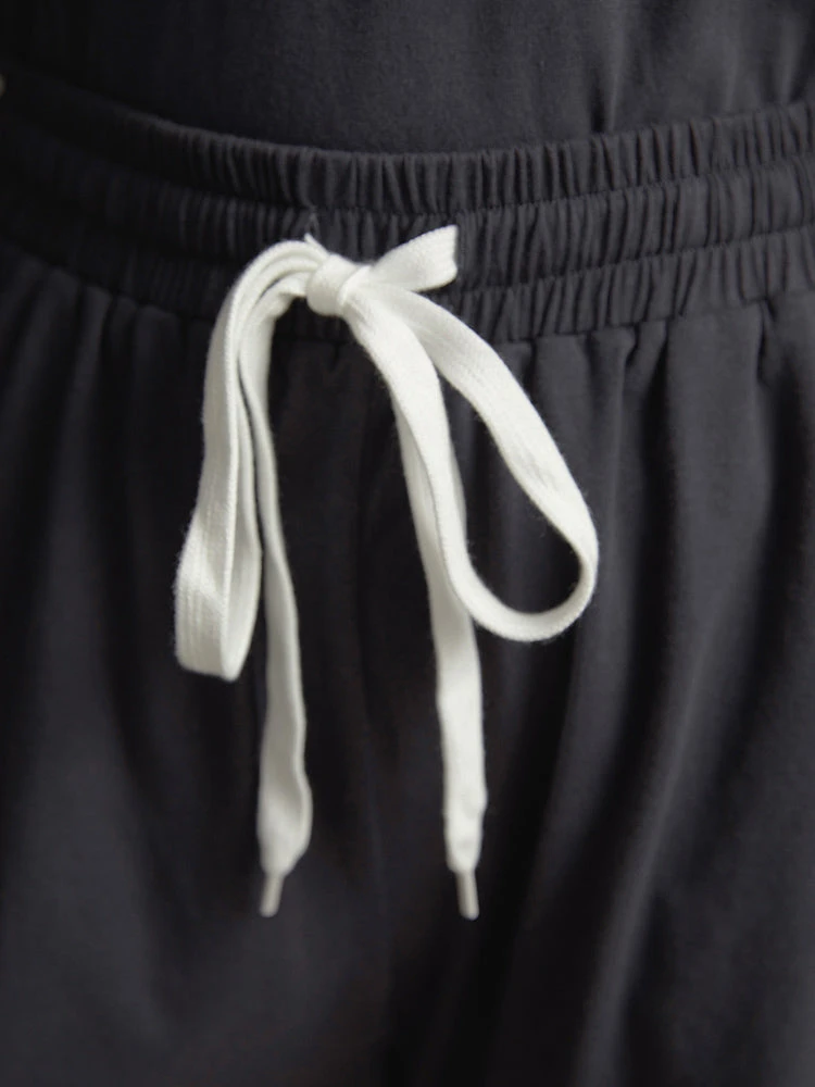 Cotton Plain Drawstring Pocket Sleep Shorts 8 Cotton Plain Drawstring Pocket Sleep Shorts - Image 6