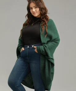 Solid Dolman Sleeve Arc Hem Cardigan 32 Solid Dolman Sleeve Arc Hem Cardigan -Clothing Shop 680636666 wc