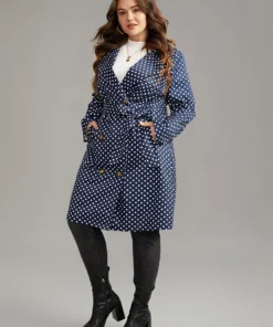 Static-Free Polka Dot Belted Double Breasted Coat -Clothing Shop 682236253 lb 9286d9a1 b700 4b93 93d1 f1835781e6cf