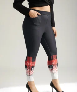 Christmas Snowflake Plaid Pocket Skinny Leggings -Clothing Shop 683449338 ip e9b1c71d e200 4e91 b5fd e07848c90f49