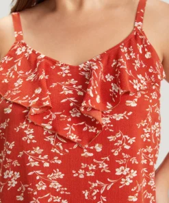 Ditsy Floral Ruffle Trim Cami Top -Clothing Shop 690201279 ul