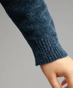 Turtle Neck Plain Rib Knit Pullover -Clothing Shop 691170479 xk