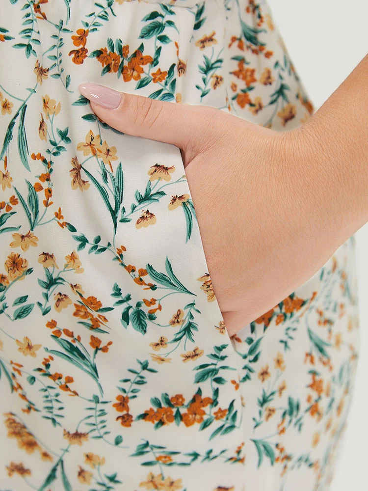 Ditsy Floral Ruffle Trim Pocket Wrap Cami Jumpsuit 9 Ditsy Floral Ruffle Trim Pocket Wrap Cami Jumpsuit - Image 7