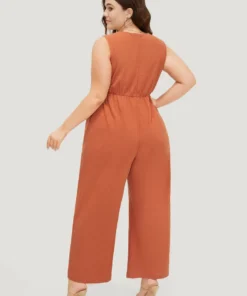 Plain Pocket Zipper Patchwork Tank Jumpsuit 15 Plain Pocket Zipper Patchwork Tank Jumpsuit -Clothing Shop 694899156 yq